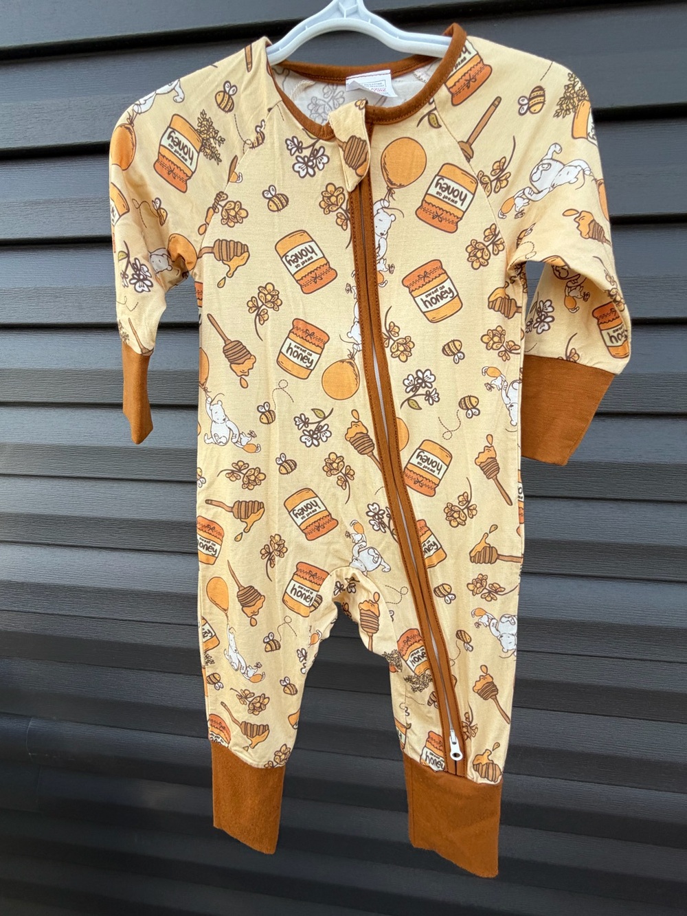 Honey Jar Print One-Piece - Cream & Brown